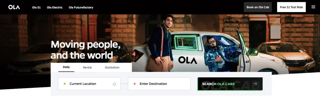 Top 20 Startups in India Ola