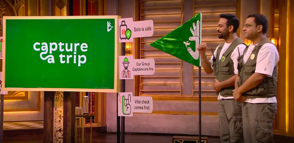 Capture A Trip founders pitch their community travel platform on Shark Tank India Season 5